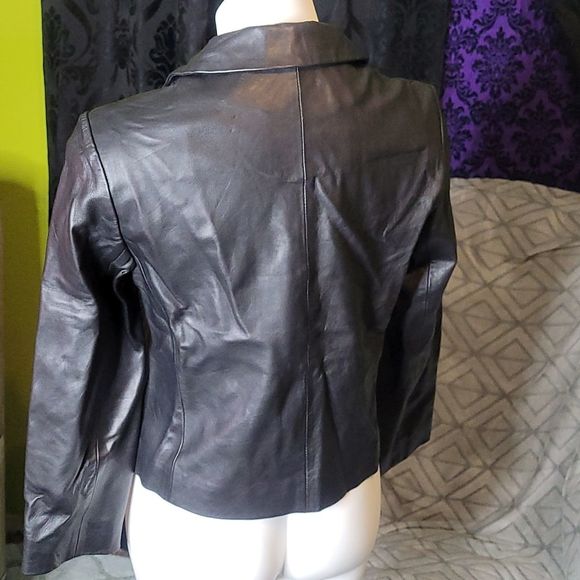 EXCELLED PETITIE LEATHER JACKET - Picture 4 of 5